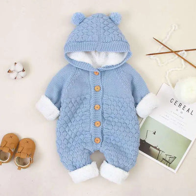 Newborn Baby Cardigan Hooded Rompers
