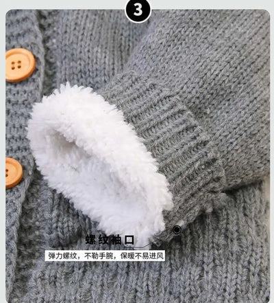 Newborn Baby Cardigan Hooded Rompers