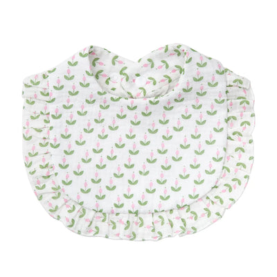 Flower Print Baby Adjustable Snap Saliva Towel
