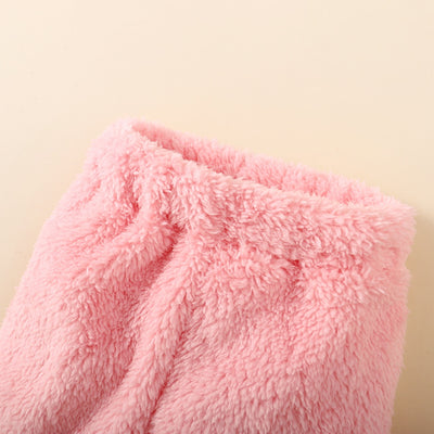 Newborn Baby Girl Fluff Hooded Clothes Set