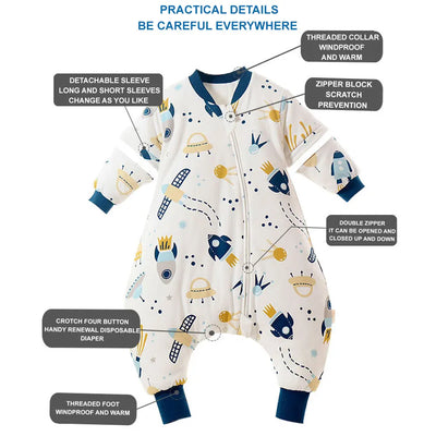 Baby Cartoon Split-legged Sleepsacks