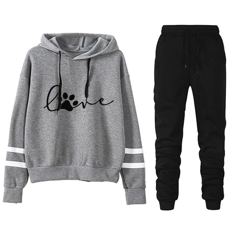 Jogging Two Piece Set for Women Stripe Women's Tracksuit Loose and Comfortable Women's Sports Suit Casual Daily 2024 Hoodie Sets