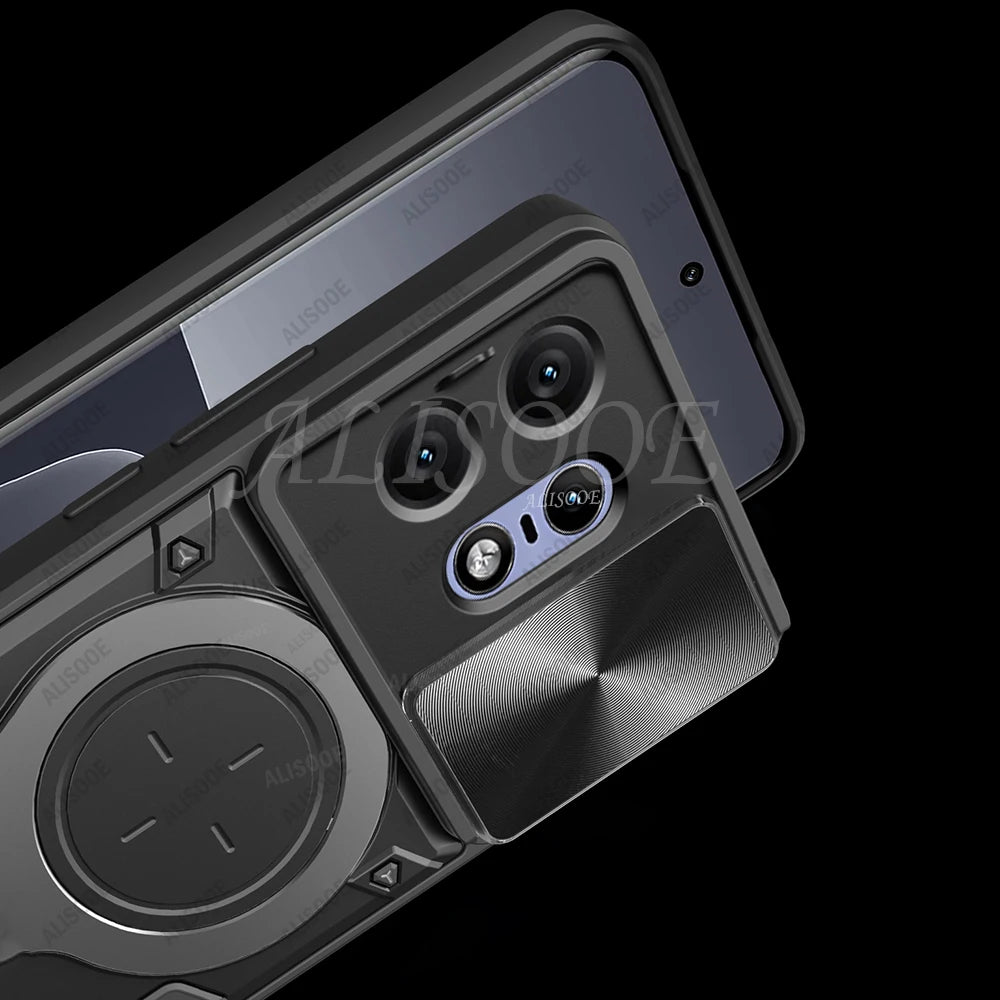 For Motorola Edge 50 Pro 40 Neo 50 Fusion Ultra G75 G55 Case Slide Camera Ring Holder Cover for Moto E15 G05 G15 G35 Capa Funda