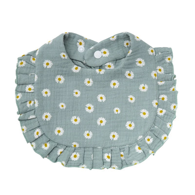 Flower Print Baby Adjustable Snap Saliva Towel