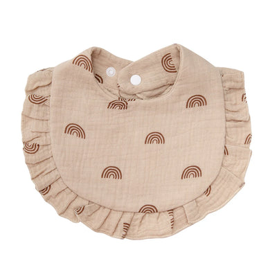 Flower Print Baby Adjustable Snap Saliva Towel
