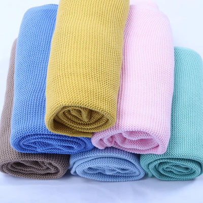 Personalized Name Baby Knitted Blanket Cotton for Winters