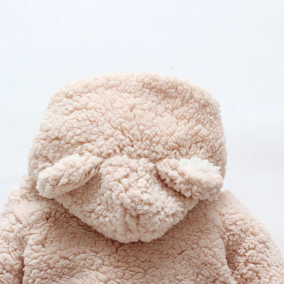 Baby Winter Thick Romper Solid Cotton Warm