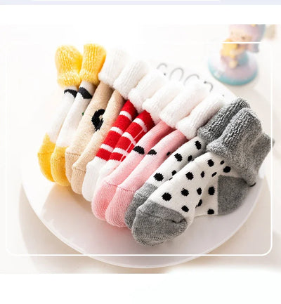 5 Pairs Autumn Winter Warm Strip Baby Sock