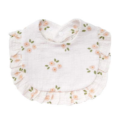 Flower Print Baby Adjustable Snap Saliva Towel