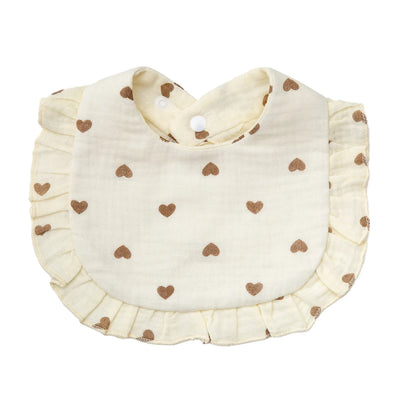 Flower Print Baby Adjustable Snap Saliva Towel