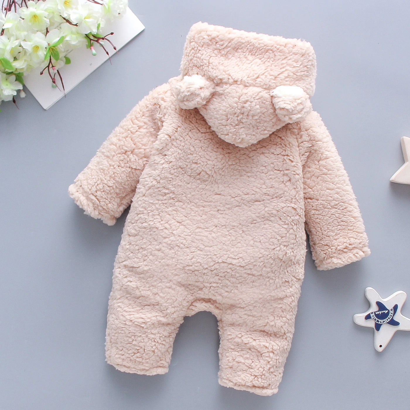 Baby Winter Thick Romper Solid Cotton Warm