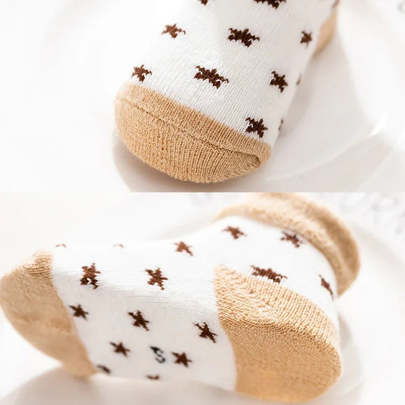 5 Pairs Autumn Winter Warm Strip Baby Sock