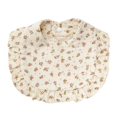 Flower Print Baby Adjustable Snap Saliva Towel