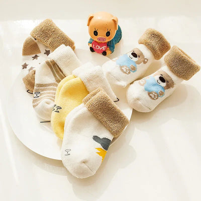 5 Pairs Autumn Winter Warm Strip Baby Sock