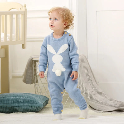 Cute Rabbit Knitted Baby Rompers