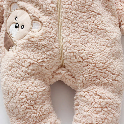 Baby Winter Thick Romper Solid Cotton Warm