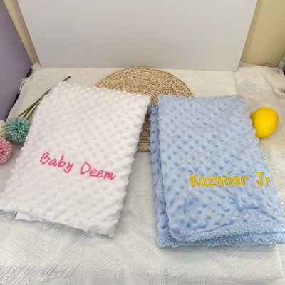 Custom Name Personalised Newborn Baby Blanket