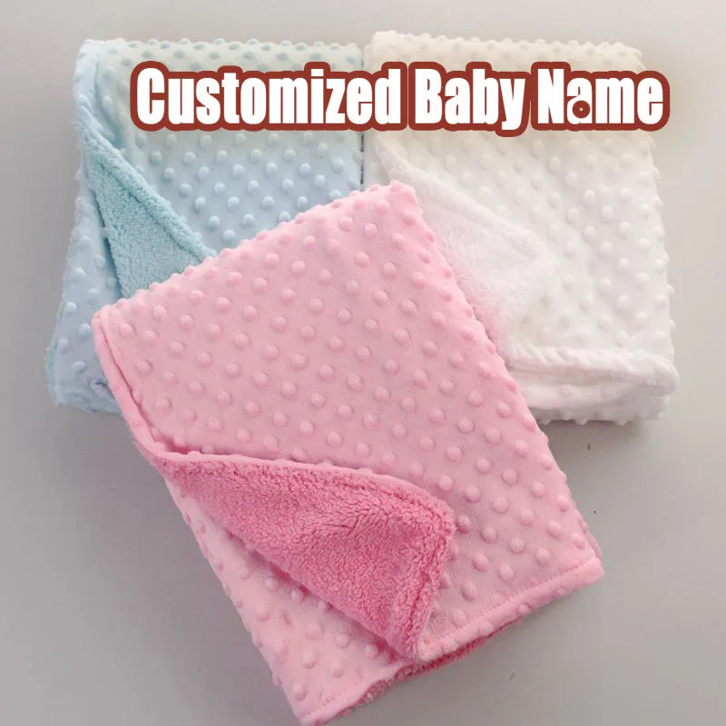Custom Name Personalised Newborn Baby Blanket