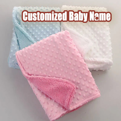 Custom Name Personalised Newborn Baby Blanket