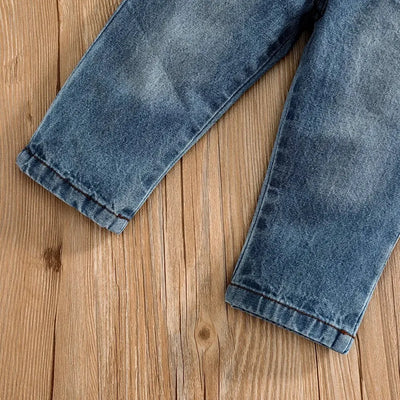 0–2-Year-Old Top Jeans Casual Two-Piece Set