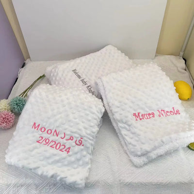 Custom Name Personalised Newborn Baby Blanket