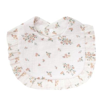 Flower Print Baby Adjustable Snap Saliva Towel