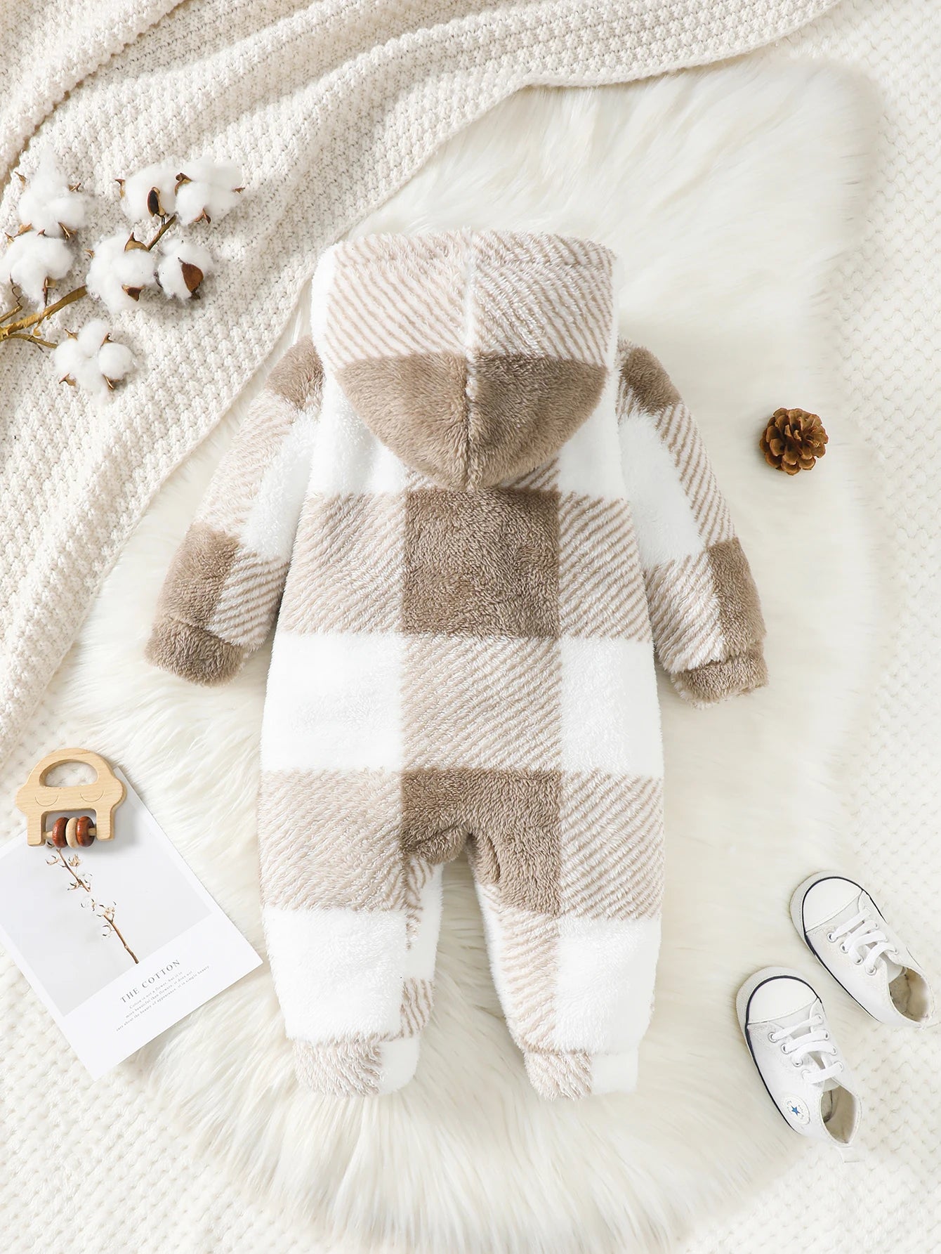 Baby Boys and Girls Plaid Romper