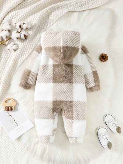 Baby Boys and Girls Plaid Romper