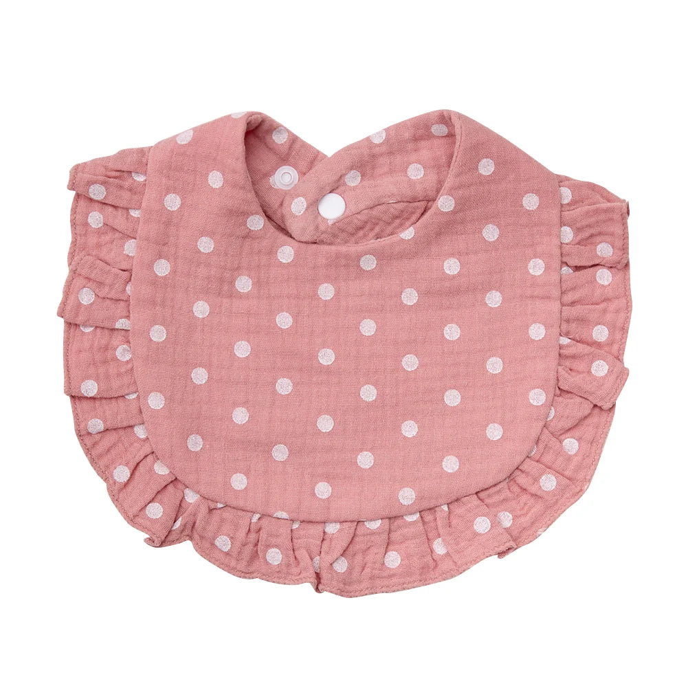 Flower Print Baby Adjustable Snap Saliva Towel