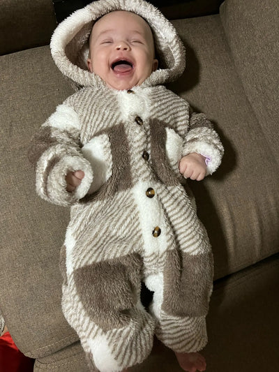 Baby Boys and Girls Plaid Romper