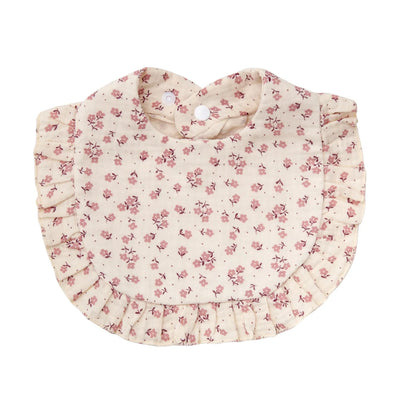 Flower Print Baby Adjustable Snap Saliva Towel
