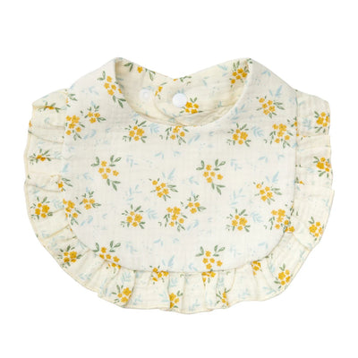 Flower Print Baby Adjustable Snap Saliva Towel