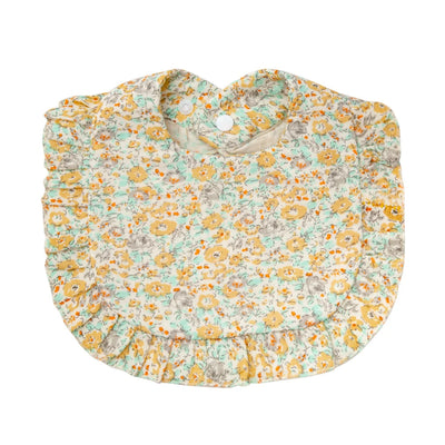 Flower Print Baby Adjustable Snap Saliva Towel