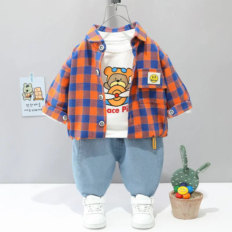 Spring and Autumn suit baby boy and girl