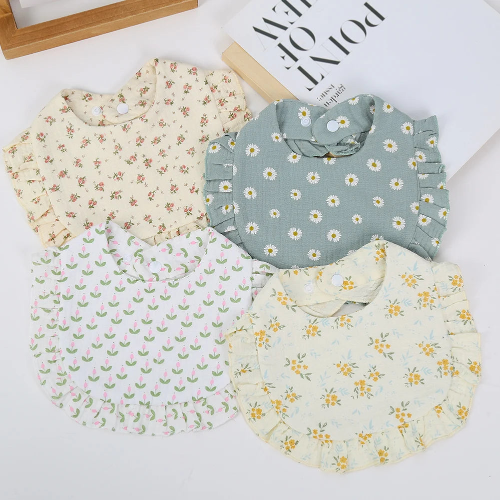 Flower Print Baby Bibs