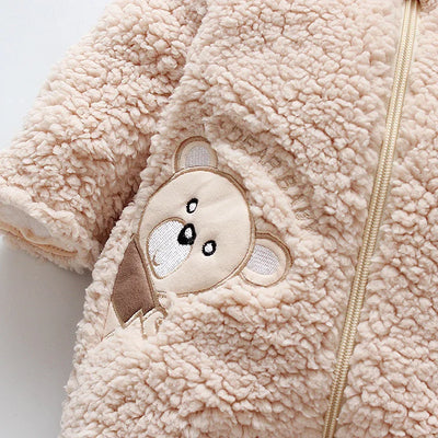 Baby Winter Thick Romper Solid Cotton Warm