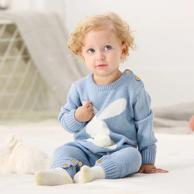 Cute Rabbit Knitted Baby Rompers