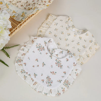 Flower Print Baby Bibs
