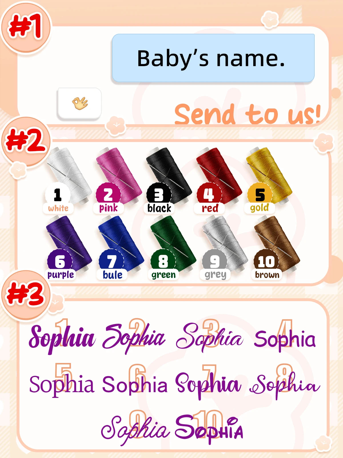 Custom Name Personalised Newborn Baby Blanket