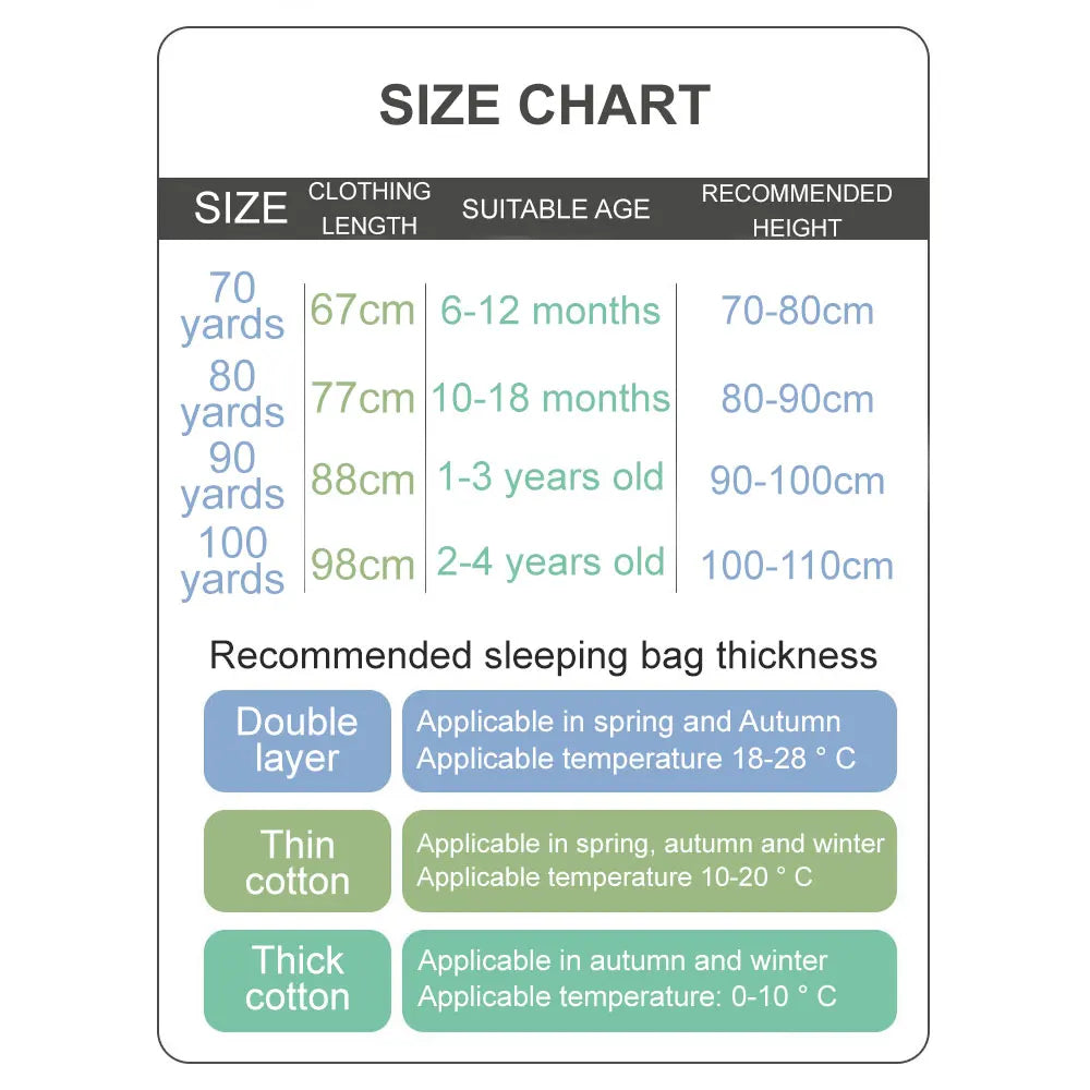 Baby Cartoon Split-legged Sleepsacks