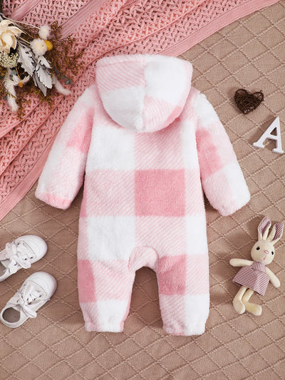 Baby Boys and Girls Plaid Romper