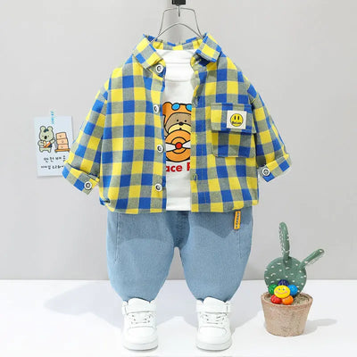 Spring and Autumn suit baby boy and girl