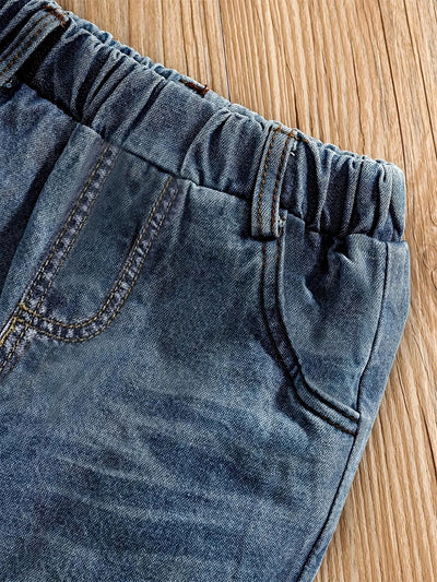 0–2-Year-Old Top Jeans Casual Two-Piece Set